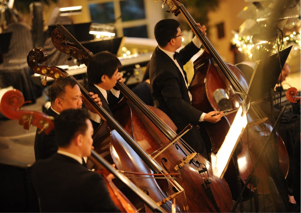 Members of The Manila Symphony Orchestra during the 40th Christmas Concert at The Peninsula Manila